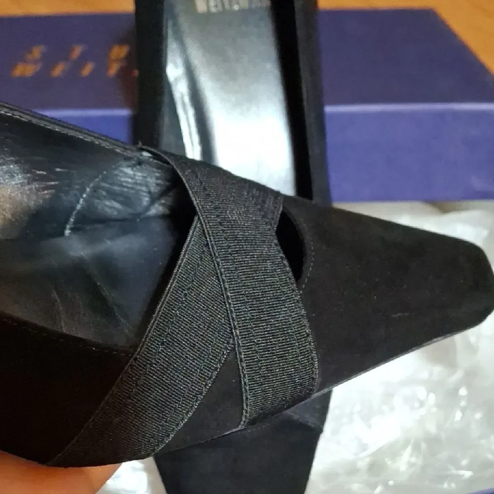 Stuart Weitzman Black Suede Heels